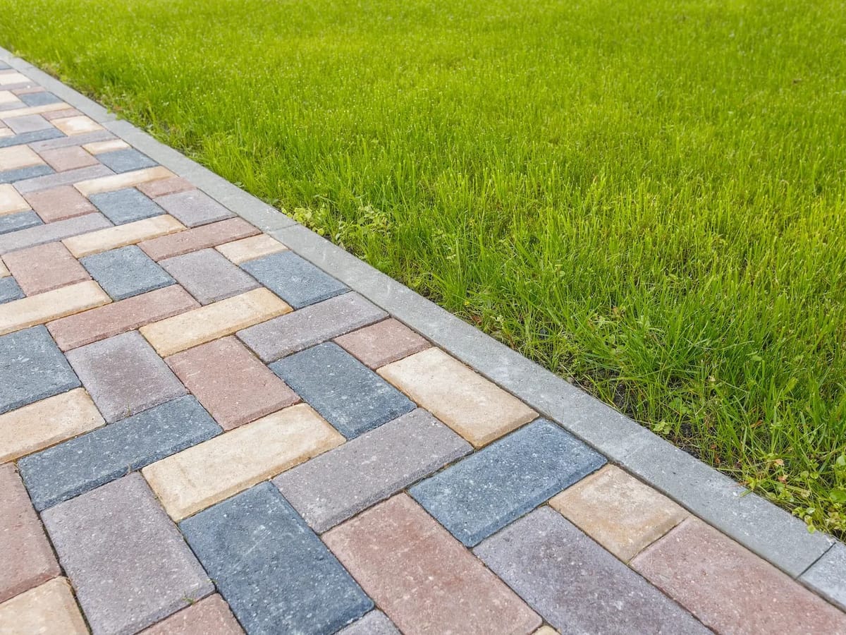 Block paved patio